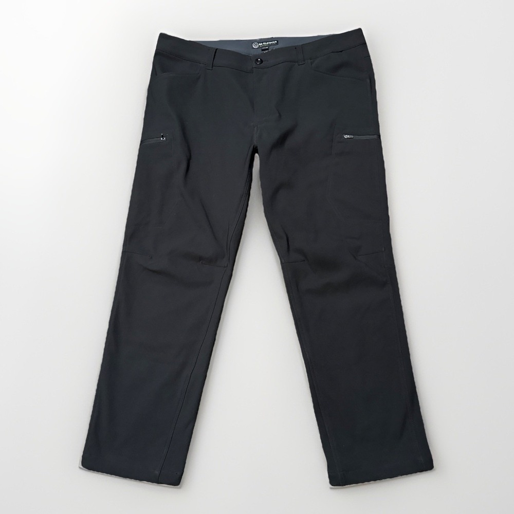 BC Clothing Expedition Pants Mens 40x30 Black Outdoor Stretch Fleece Line Hiking